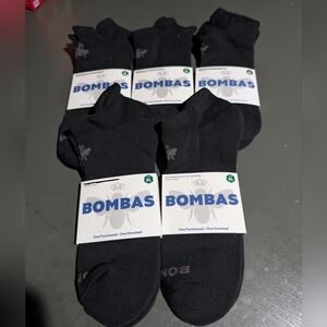 Bombas Men's Classic Black Socks Size XL (5) Ct Ankle New In Package